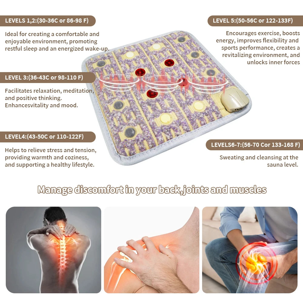 MagCellapy PEMF Jade Massage Cushion – Red Light & Hot Compress Therapy