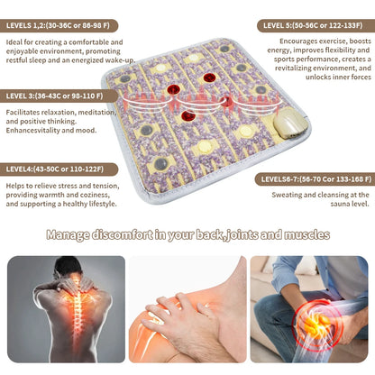 MagCellapy PEMF Jade Massage Cushion – Red Light & Hot Compress Therapy