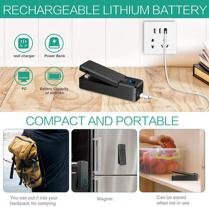 2-in-1 Rechargeable Mini Bag Heat Sealer & Cutter