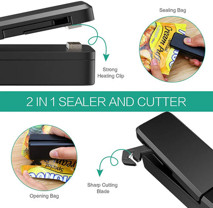 2-in-1 Rechargeable Mini Bag Heat Sealer & Cutter