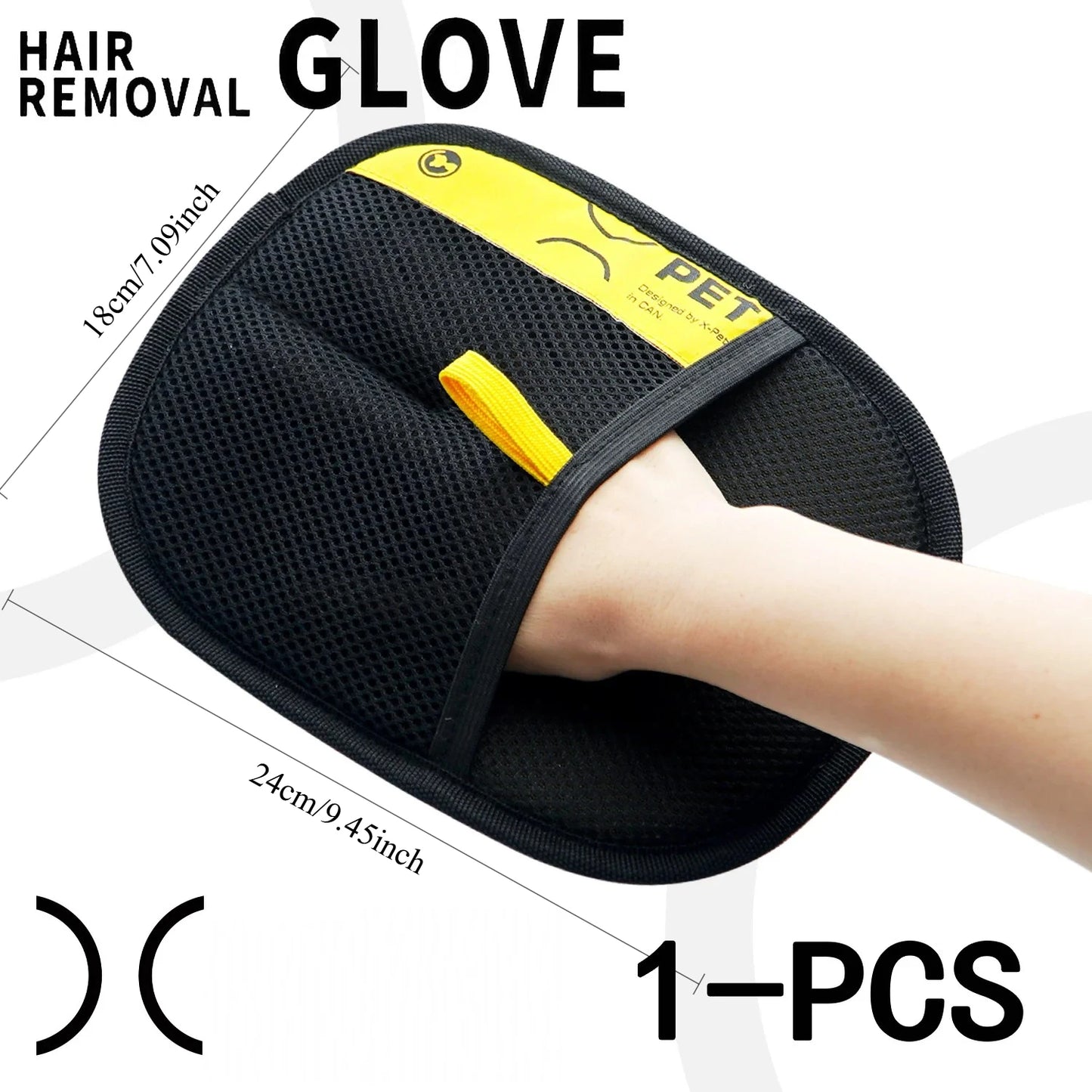 2-in-1 Electrostatic Pet Hair Removal Glove with Lint Roller