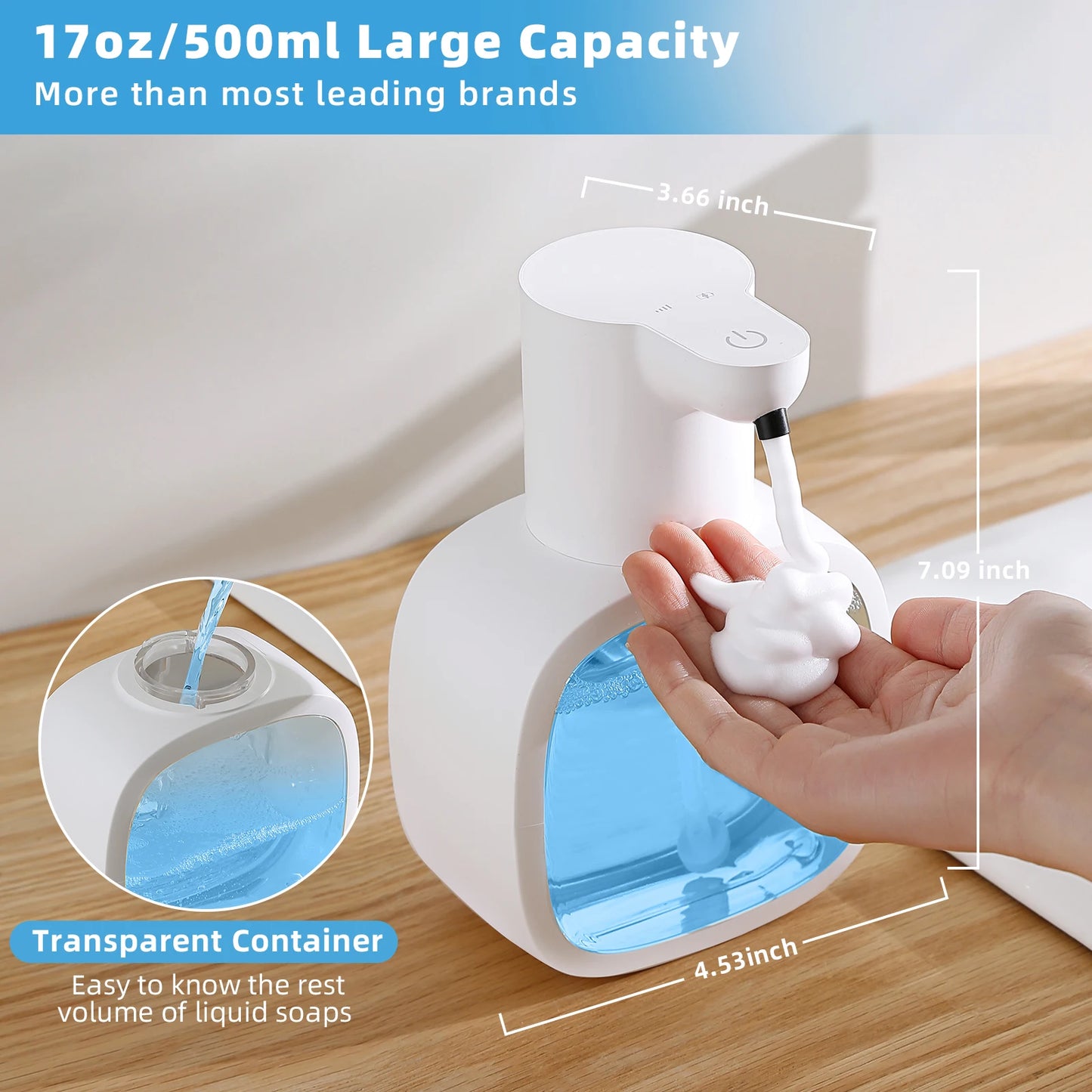 Wall-Mounted Automatic Foam Soap Dispenser 500ml