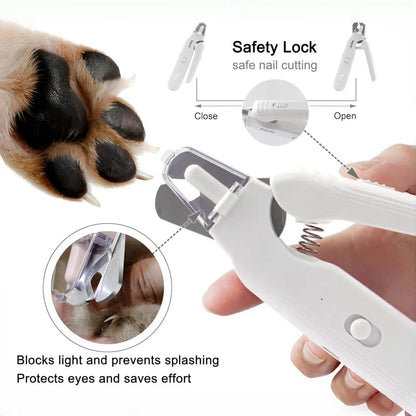 2-in-1 Pet Nail Clipper & Quiet Grinder with LED Lights