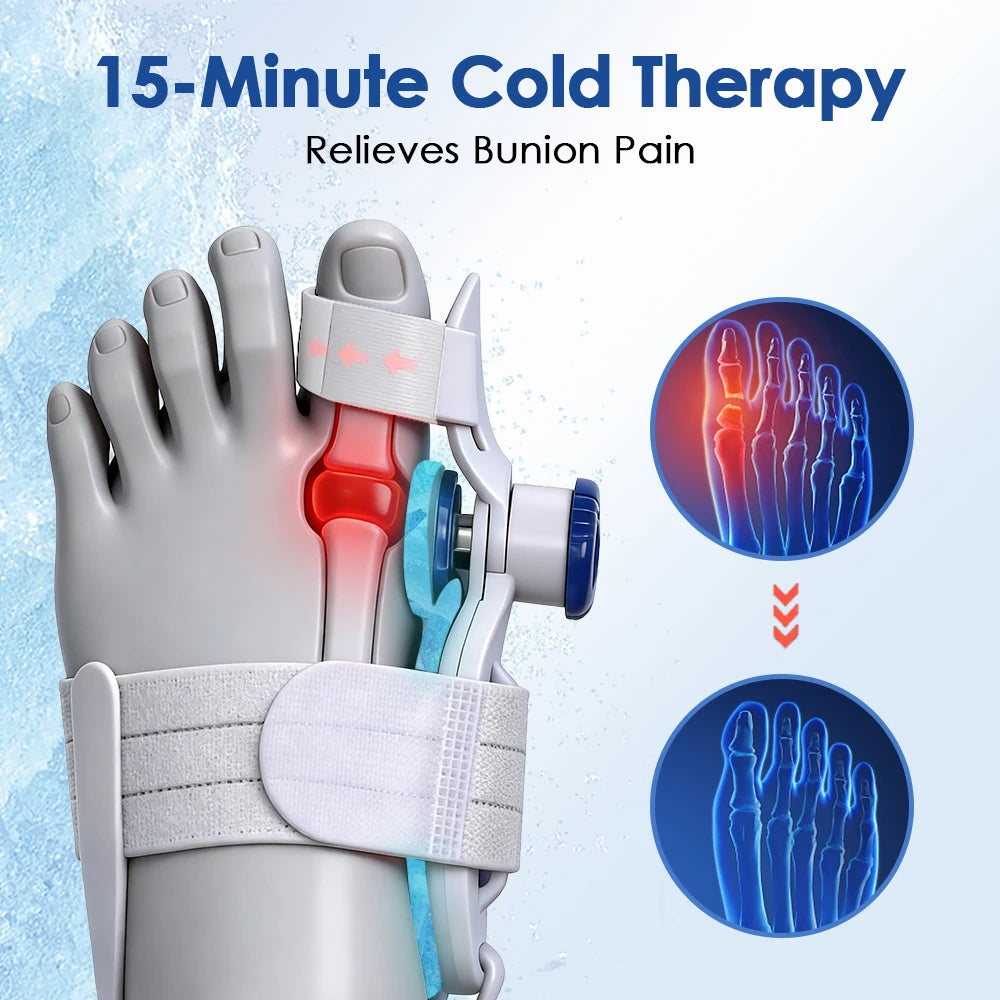Adjustable Bunion Corrector with Cooling Pad – Orthopedic Toe Straightener