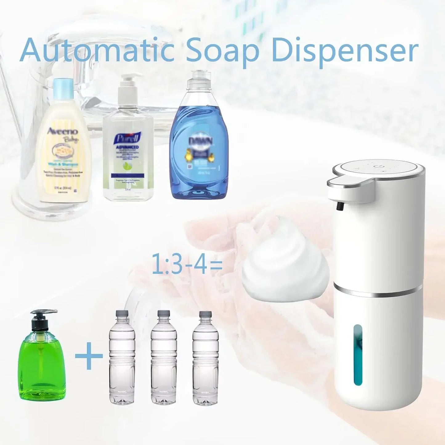 Automatic Touchless Soap Dispenser – USB Rechargeable Infrared Sensor
