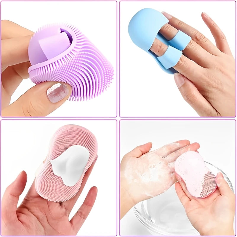 Silicone Face Scrubber Brush with Finger Glove – Deep Pore Cleansing