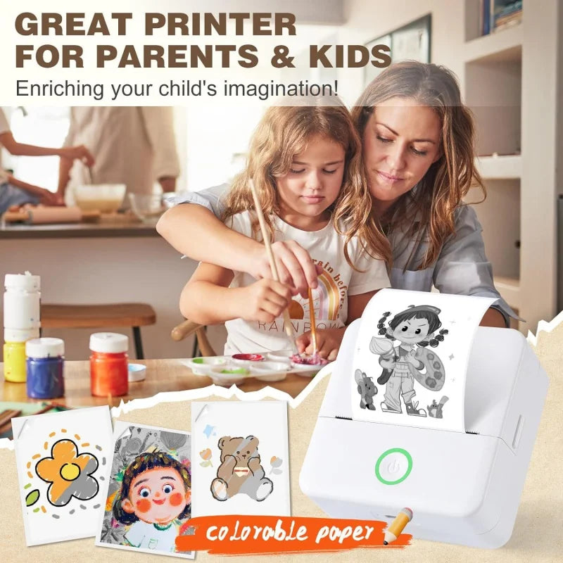 X6 Mini Bluetooth Thermal Printer – Portable Inkless Label & Sticker Printer