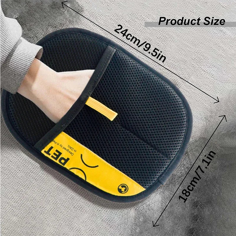 2-in-1 Electrostatic Pet Hair Removal Glove with Lint Roller
