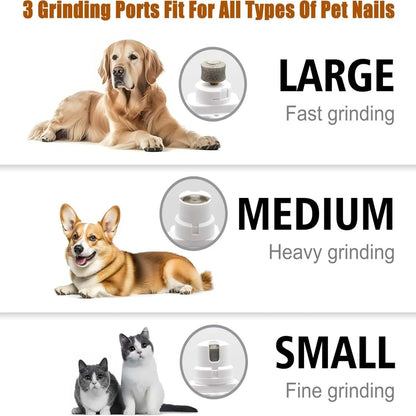 2-in-1 Pet Nail Clipper & Quiet Grinder with LED Lights