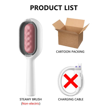 Electric Steam Brush for Cats & Dogs – 3-in-1 Grooming Comb