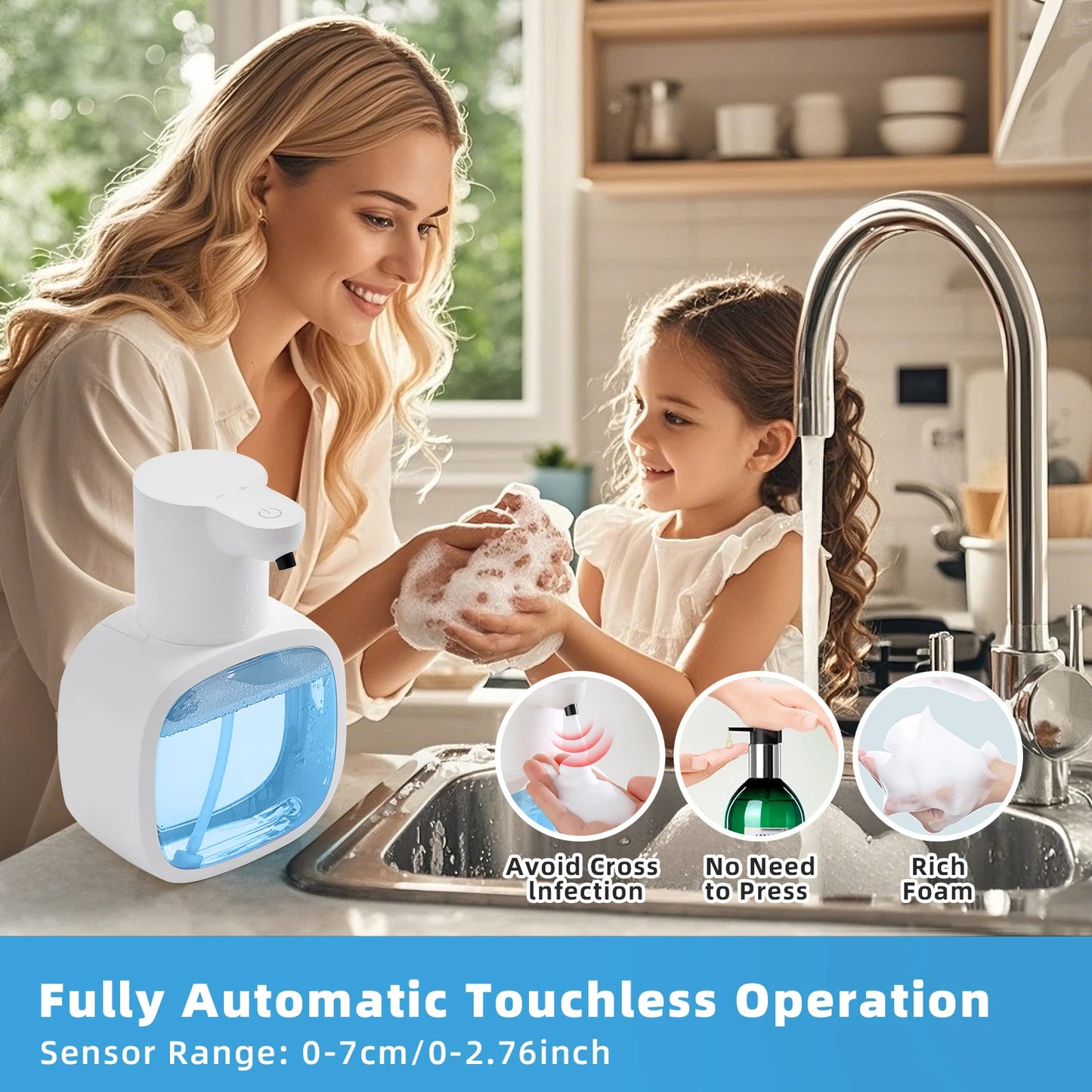Wall-Mounted Automatic Foam Soap Dispenser 500ml