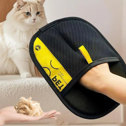 2-in-1 Electrostatic Pet Hair Removal Glove with Lint Roller