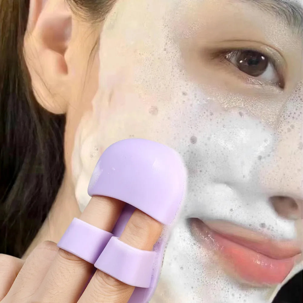 Silicone Face Scrubber Brush with Finger Glove – Deep Pore Cleansing