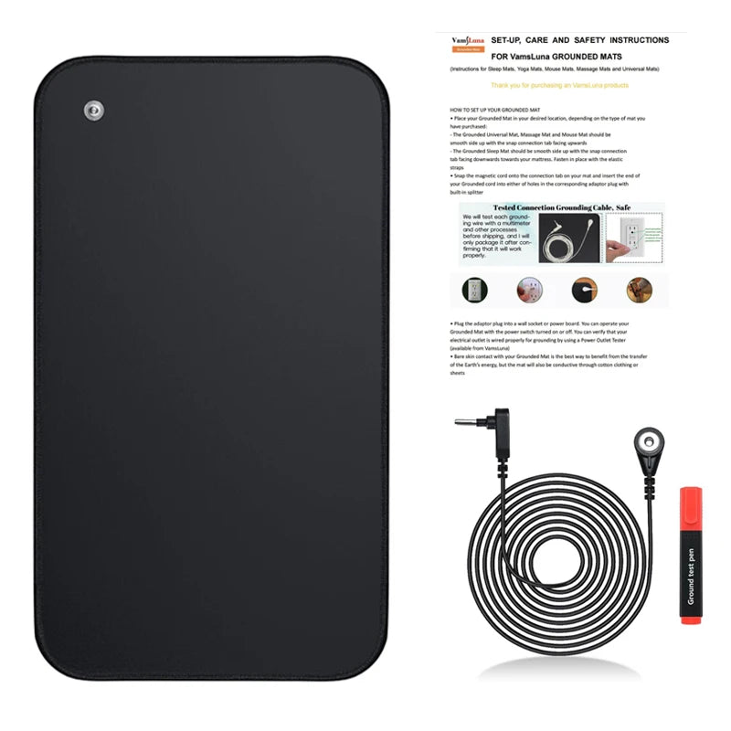 Earthing Grounding Mat – 30×60cm Desk Pad for Better Sleep, Circulation & Pain Relief