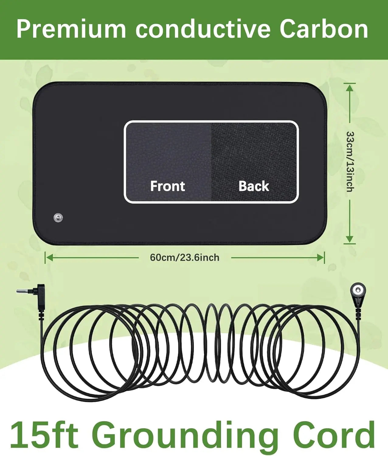 Earthing Grounding Mat – 30×60cm Desk Pad for Better Sleep, Circulation & Pain Relief
