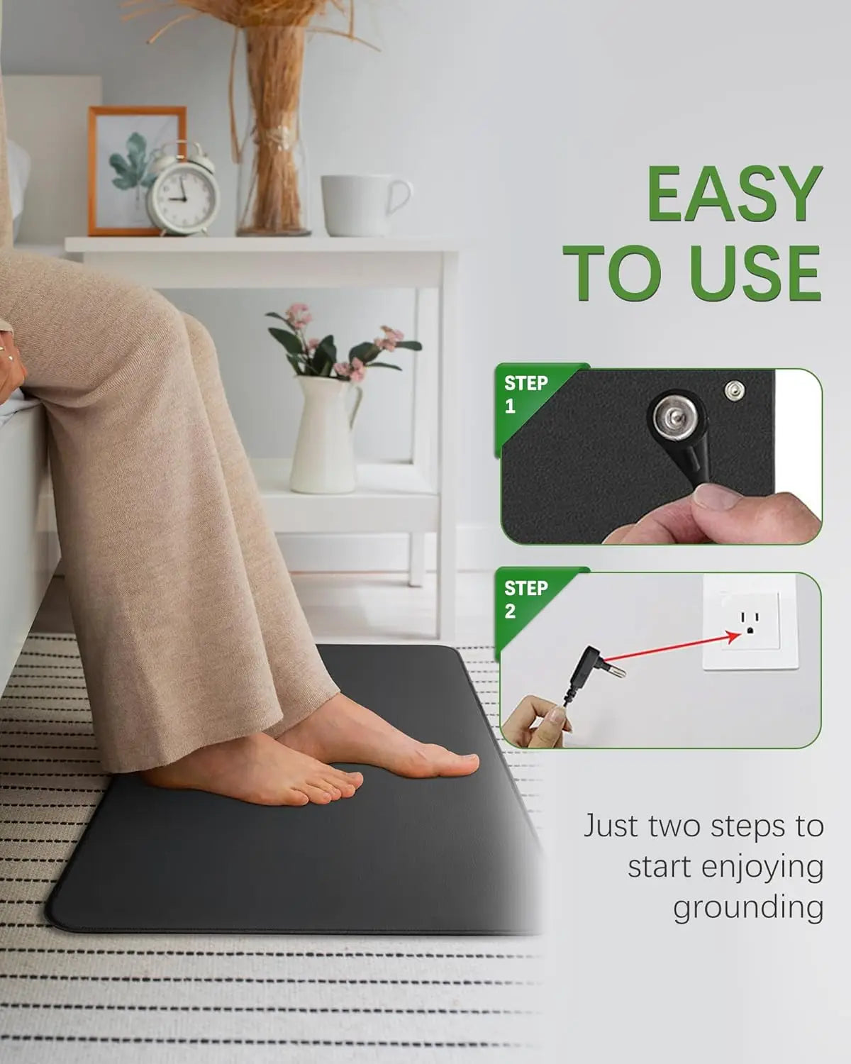 Earthing Grounding Mat – 30×60cm Desk Pad for Better Sleep, Circulation & Pain Relief