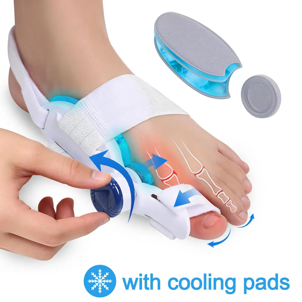 Adjustable Bunion Corrector with Cooling Pad – Orthopedic Toe Straightener