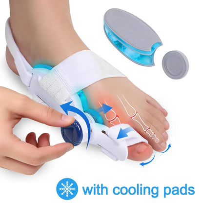 Adjustable Bunion Corrector with Cooling Pad – Orthopedic Toe Straightener